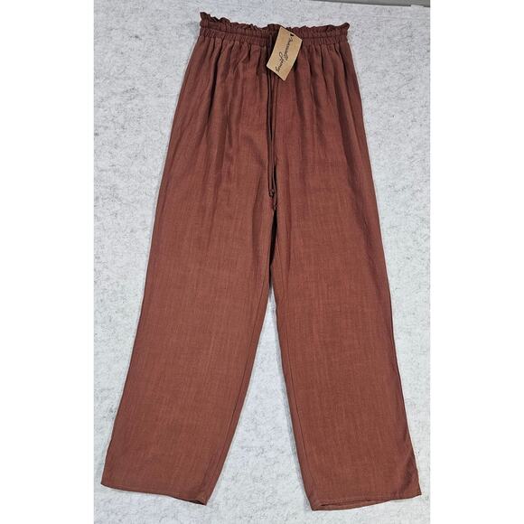 Stanton Pants - Maxwell James Stanton Kiran Pant 70% Cotton 30% Linen, Drawstring Waist Sz M New